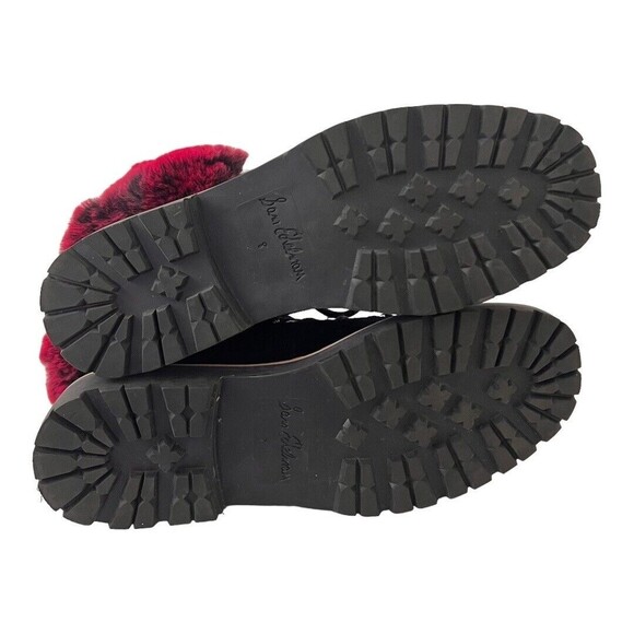 Sam Edelman 8 Bowen Black Suede Combat Fur Lined Lace Up Combat Hiker Boot - Picture 7 of 8